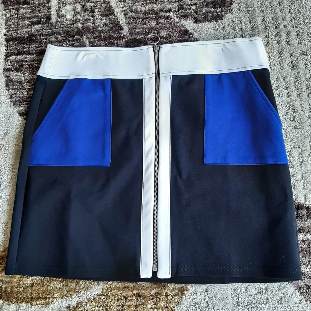 INC COLOR BLOCK SKIRT - Picture 1 of 11